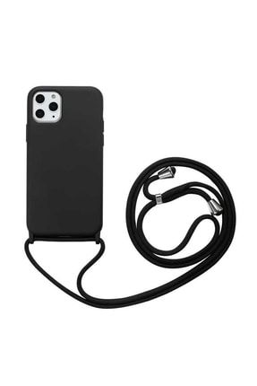 Apple Iphone 11 Pro Max Uyumlu Kılıf Halkalı Ipli Boyun Çanta Askılı Kadife,yumuşak,pürüzsüz Case CS-RPSRS15119