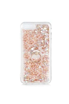 Apple Iphone 7 Plus Uyumlu Kılıf Cover Case Ring Stand, Moving Liquid Glittery CS-MLC-SRS14382