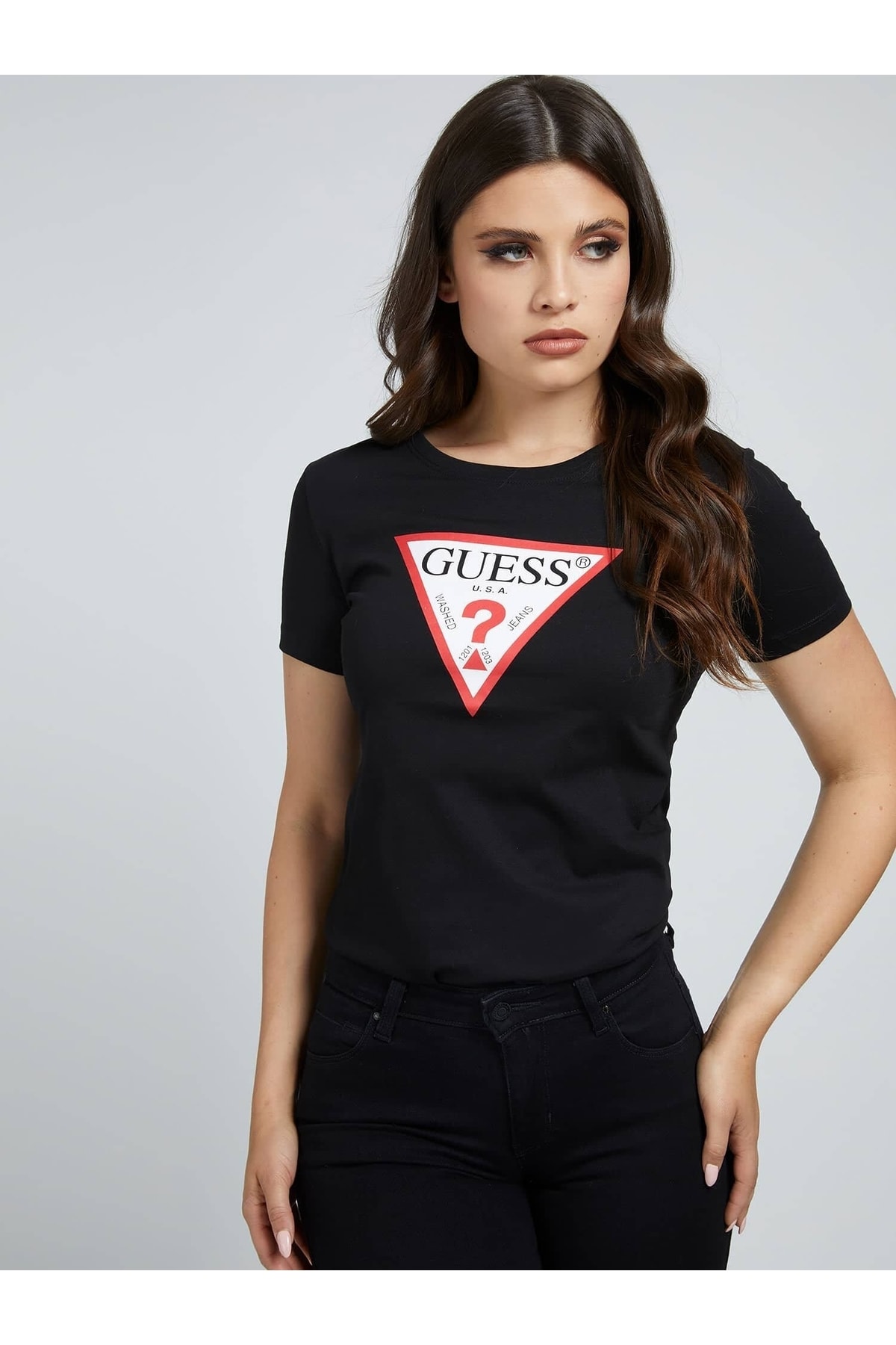 تیشرت برند گس اصل زنانه مشکی Guess