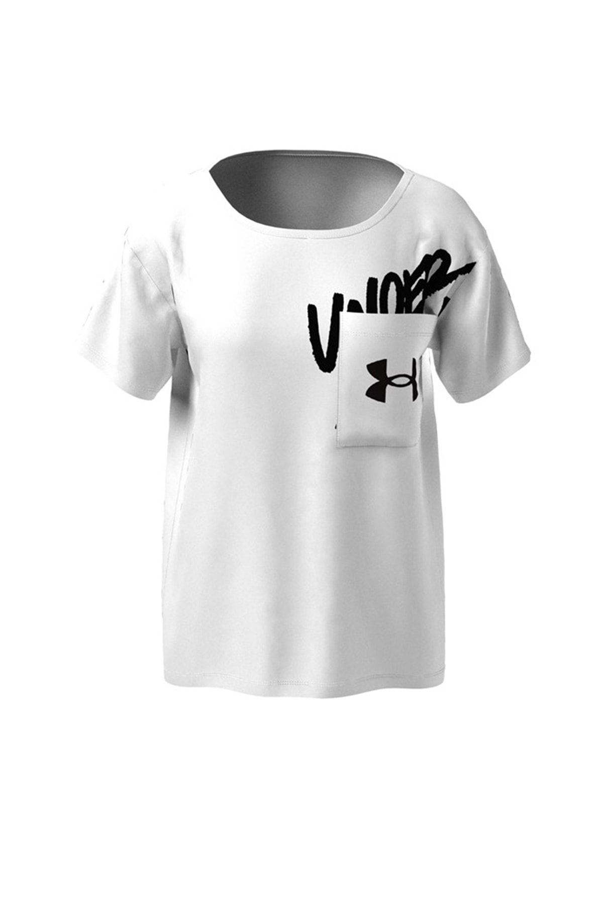 Under Armour FITTED - Sports T-shirt - white 