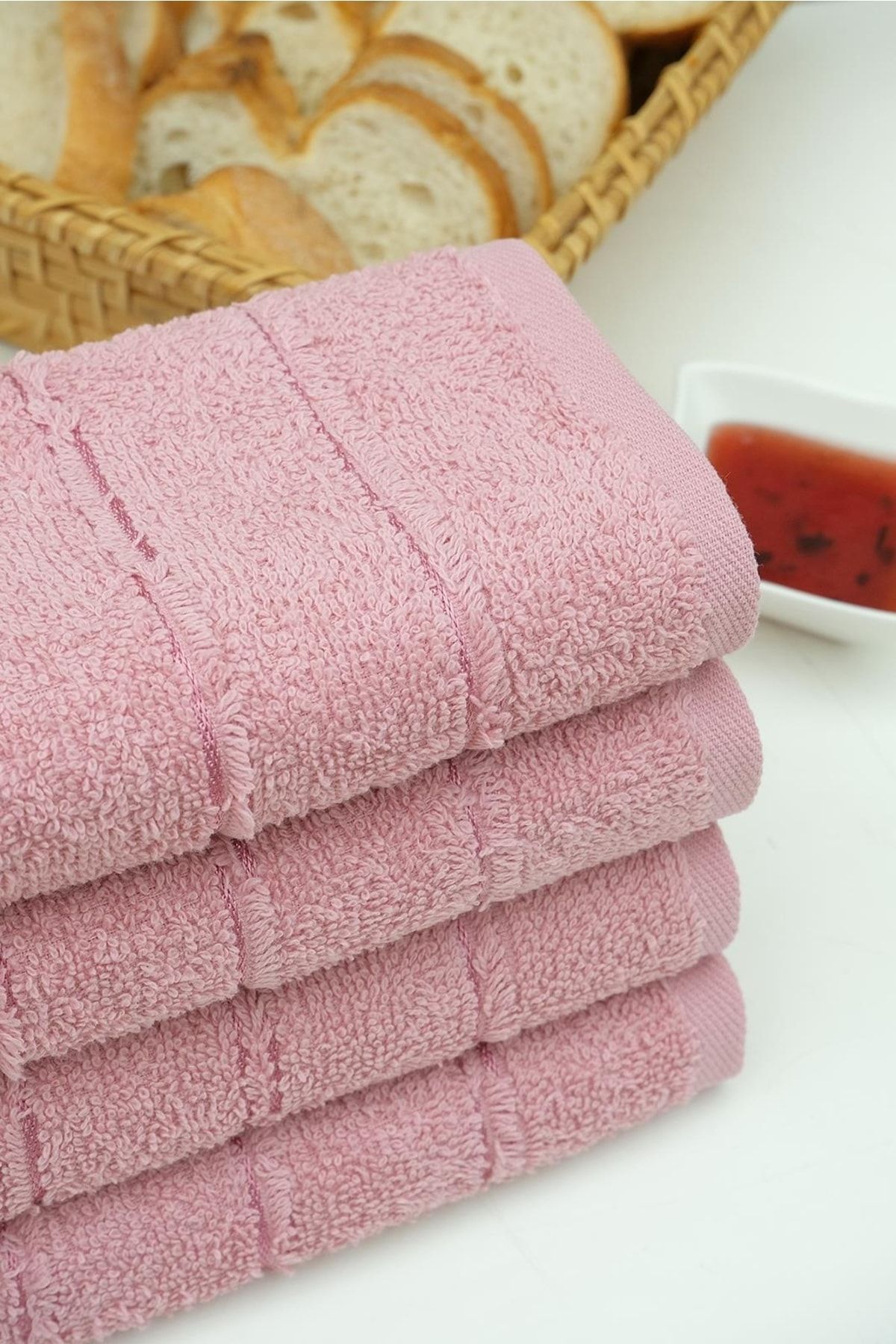 Woop Home 4'lü 30x50 Açık Pembe Mutfak Havlusu AN6708