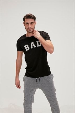 Erkek Bad Convex T- Shirt - Siyah P7135S8183