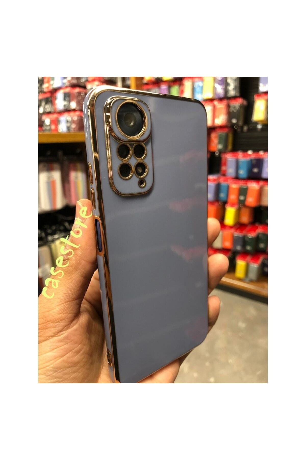 m.tk moveteck-Xiaomi Redmi Note 11 Pro & 12 Pro 4g Case Soft Silicone Cover with Camera Protection Shiny Gold Edge 2
