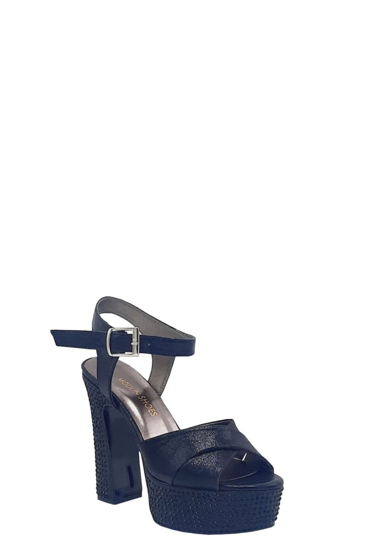 کفش مجلسی زنانه 015 3030 سیاه اورجینال Moulin Shoes