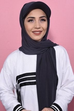 Şapkalı Boneli Hazır Şal Füme SapkalıSal01