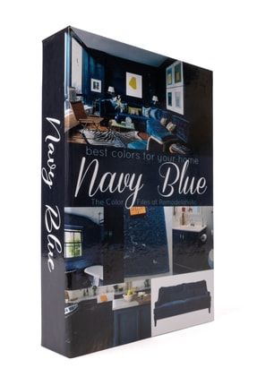 Navy Blue Dekoratif Kitap Kutusu MHDTEK
