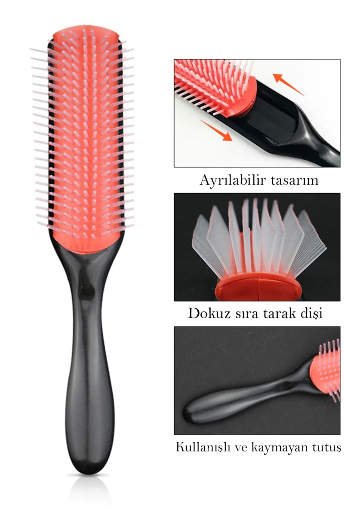 SONREYON-Styling Brush 9 Row Styling Brush Curly Girl Curly Girl Method Brush 7