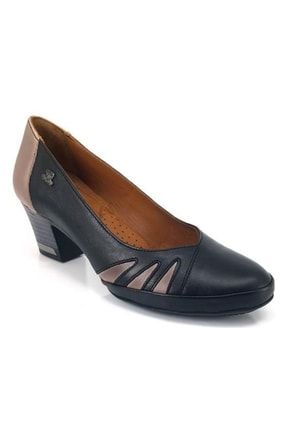 1397y Topuklu Deri Klasik Kadın Ayakkabı VNS-1397Y