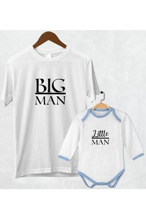 Big Man Little Man Baskılı Baba Oğul T-shirt Zıbın Kombin (fiyat Tek Adet Içindir) BABZBN-08