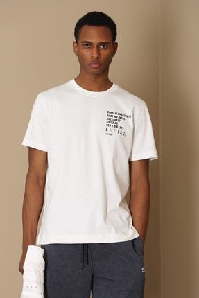 Carot Modern Grafik T- Shirt Beyaz 111020138