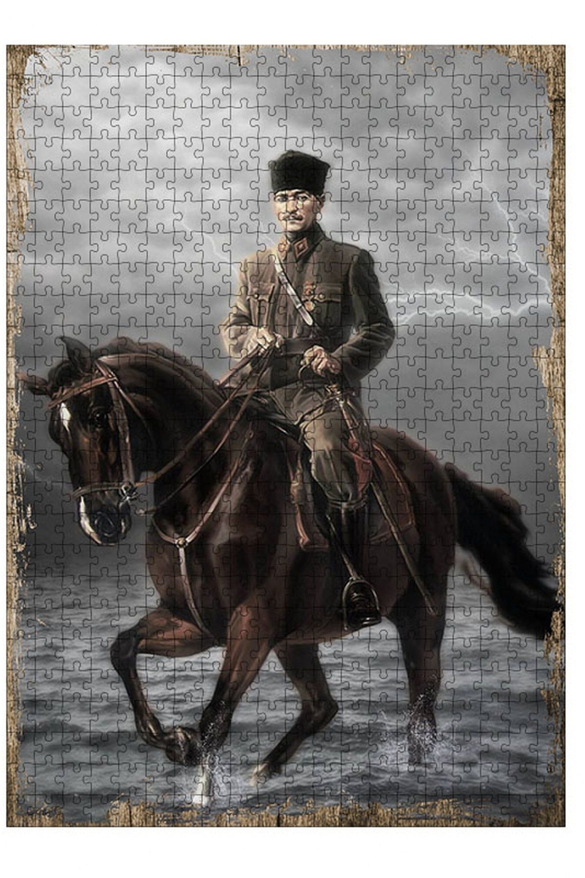 Tablomega Ahşap Mdf Puzzle Yapboz Mustafa Kemal Atatürk 500 Parça 50*70 Cm
