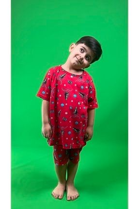 Erkek Çocuk Şortlu Uzay Baskılı Pijama Takım SORTLUPİJAMA