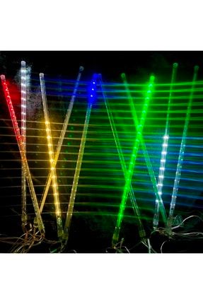 Çok Renkli Dekoratif 10 Tüp Led Meteor Yağmur Işıkları MTRLD