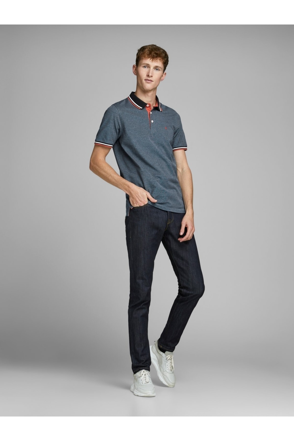 تیشرت یقه پلو مردانه راسته  آستین کوتاه | جک اند جونز Jack & Jones 12191216 - تصویر 8