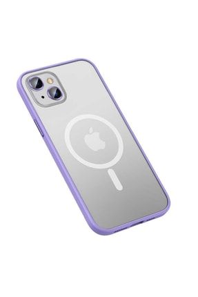 Iphone 13 Uyumlu Kılıf Lens Koruyuculu Tacsafe Destekli Kenarları Renkli Mat Kılıf Mokka+Wireless+iPhone+13