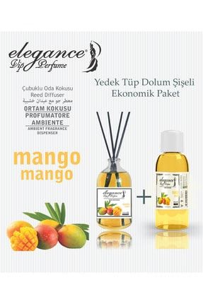Mango 110 ml Çubuklu Oda & Ortam Kokusu ve Yedek Tüp Dolum Şişeli 2 Lİ SET 110 ml mango + yedek..