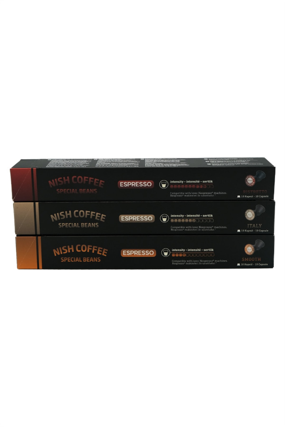 Nish Kahve Nish Nespresso Uyumlu Kapsül Kahve 4smooth 8ıtaly 10ristrett
