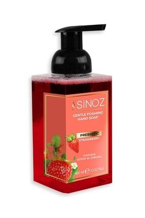 400 ml Strawberry Prebiyotik Etkili Doğal Dağ Çileği Kokulu Yumuşak Köpük Pompalı El Sabunu ST8173C
