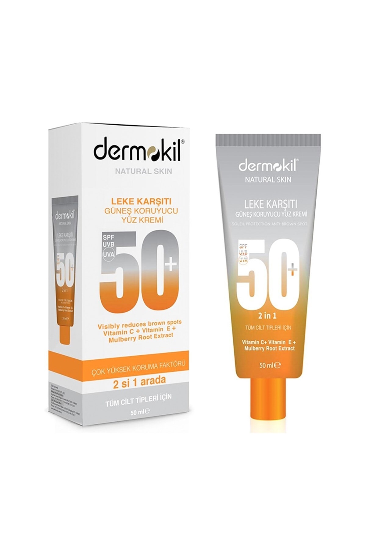 Dermokil 2 In 1 Leke Karşıtı Güneş Koruyucu Yüz Kremi 50 ml — TYC00463688794