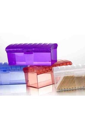 Hazneli Kutu Plastik Kapaklı Ekmeklik Kek Pasta Saklama Kabı ANKAL-405000481848-5009
