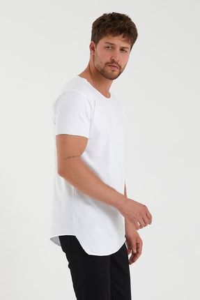 Asimetrik Açık Yaka T-shirt babboss-asimetriktişört-beyaz02