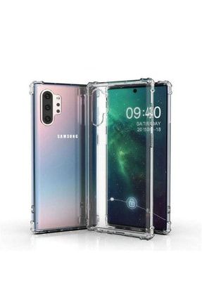 Samsung Galaxy Note 10 Plus Köşe Korumalı Damperli Buffano Premium Şeffaf Silikon Kılıf ATKSamNote10PlusSüperNitro