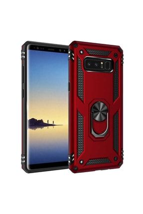 Samsung Galaxy Note 8 Yüzüklü Sağlam Tank Tnk Premium Sert Silikon Kılıf ARNSamNote8SüperVega