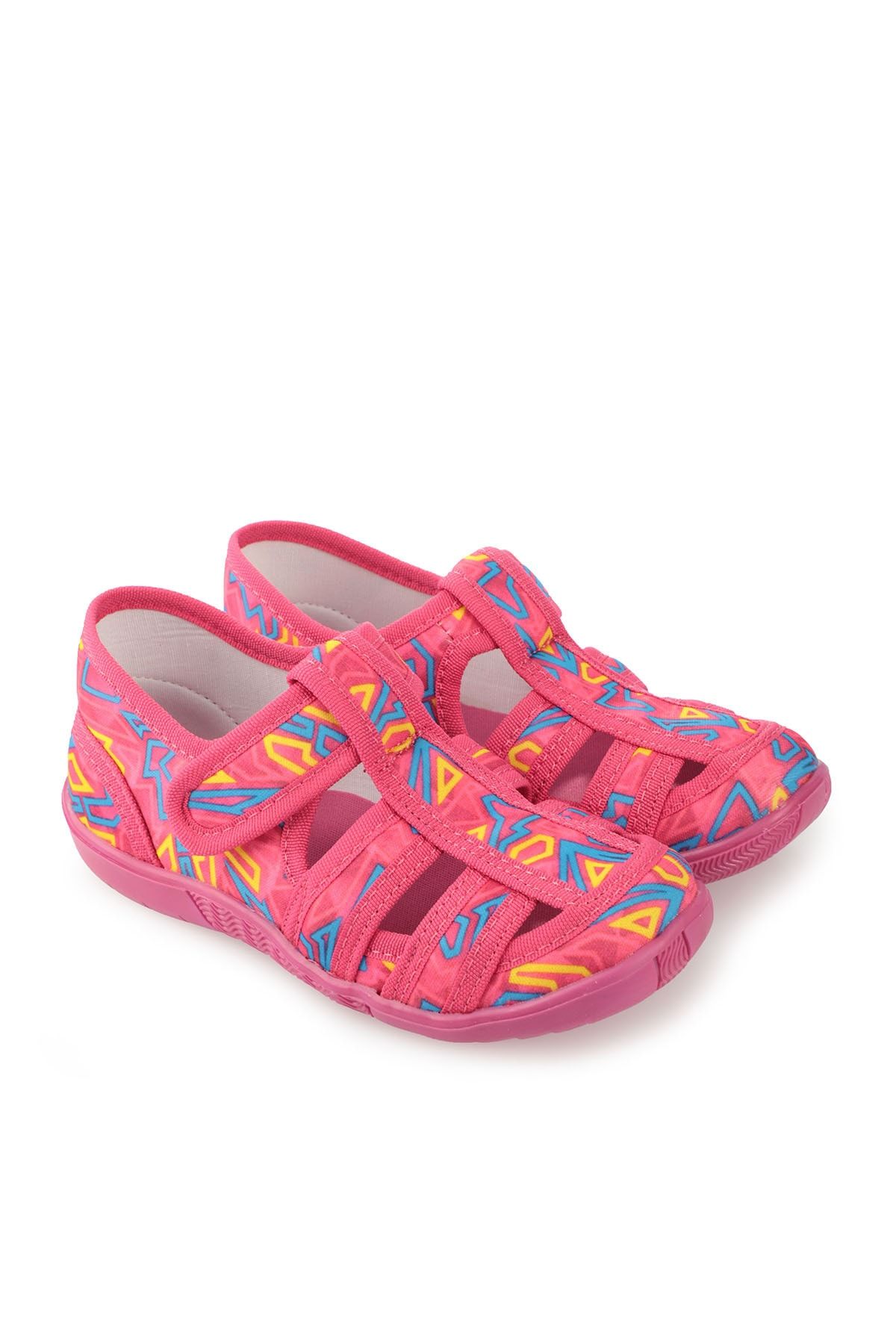 صندل صورتی دخترانه و بچگانه کفش های ورزشی Uzzy Fuchsia Blue Slazenger