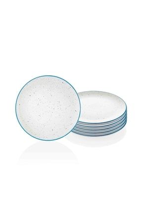 Dots Stoneware 6'lı 19 Cm Pasta Tabağı Mavi Dots055 DOTS055