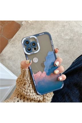 Iphone 12 Pro Uyumlu Kamera Korumalı Manzara Desenli Kilif