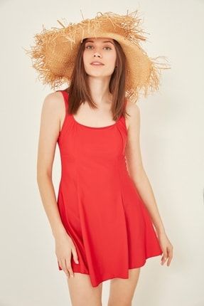 Kadın Elbise Mayo 7307-3 Kırmızı TCTY20SSMYO009