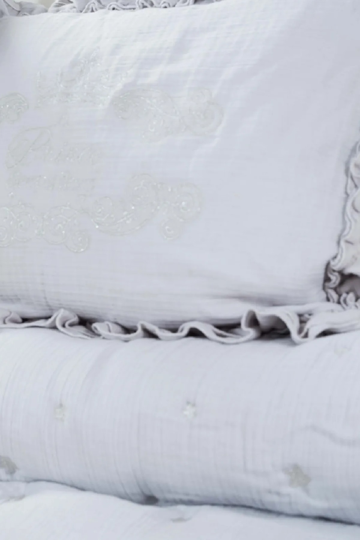 Karaca Home Royale Gri %100 Pamuk Müslin Nakışlı Private Bebek Yorgan Seti fotoğrafı 5 (önizleme)