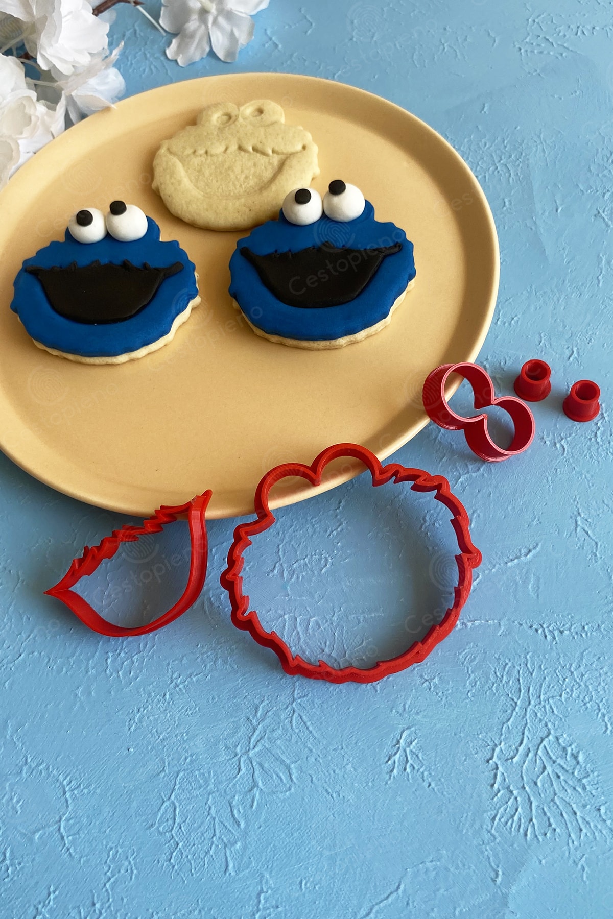 Red Cookie Monster Dough Shaper
