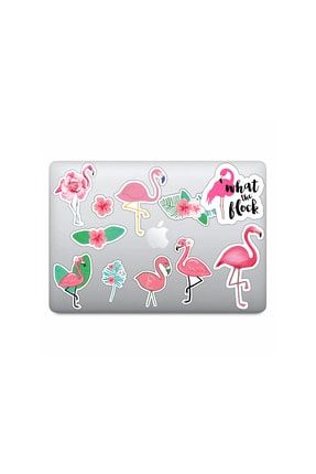 Flamingo Bilgisayar Telefon Kaykay Termos Kask İçin Suya Dayanklı Sticker Etiket Seti safgr5h6t