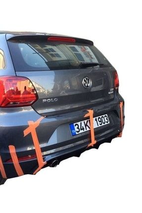 Volkswagen Polo 6r (2015-2017) Makyajlı Arka Tampon Eki - Difüzör (plastik) PSD-0016