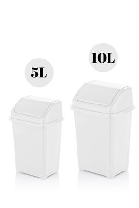 10-5 Litre 2li Çöp Kovası Beyaz MRD113