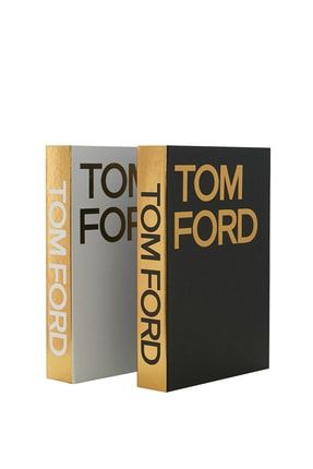 2'li Tomford Gold Set Dekoratif Kitap Kutu iray03