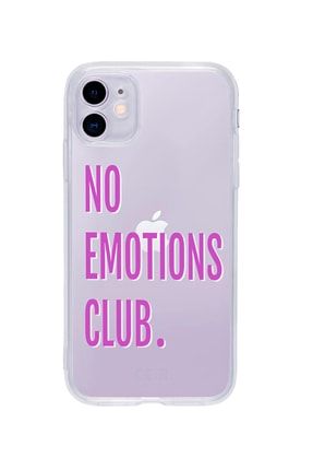 Iphone 11 No Emotions Club Desenli Şeffaf Telefon Kılıfı BCIPH11SEFNOEMOTN