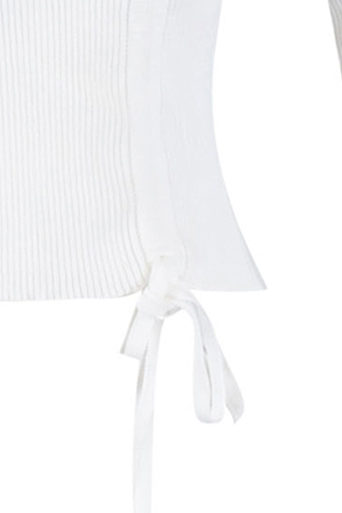 Trendyolmilla  Ekru Kruvaze Büzgü Detaylı Triko Kazak TWOAW23KZ00828 - Görsel 8