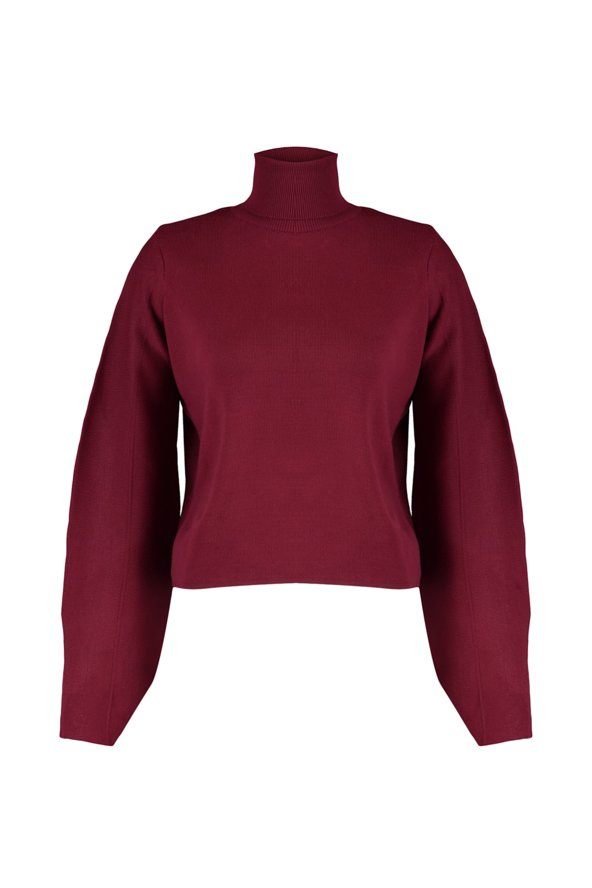 Trendyolmilla  Bordo Basic Balıkçı Yaka Triko Kazak TWOAW21KZ0485 - Görsel 6
