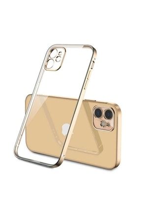 Iphone 11 Uyumlu Kılıf Kamera Korumalı Arkası Şeffaf Kenarları Renkli Kapak Glitter+iPhone+11