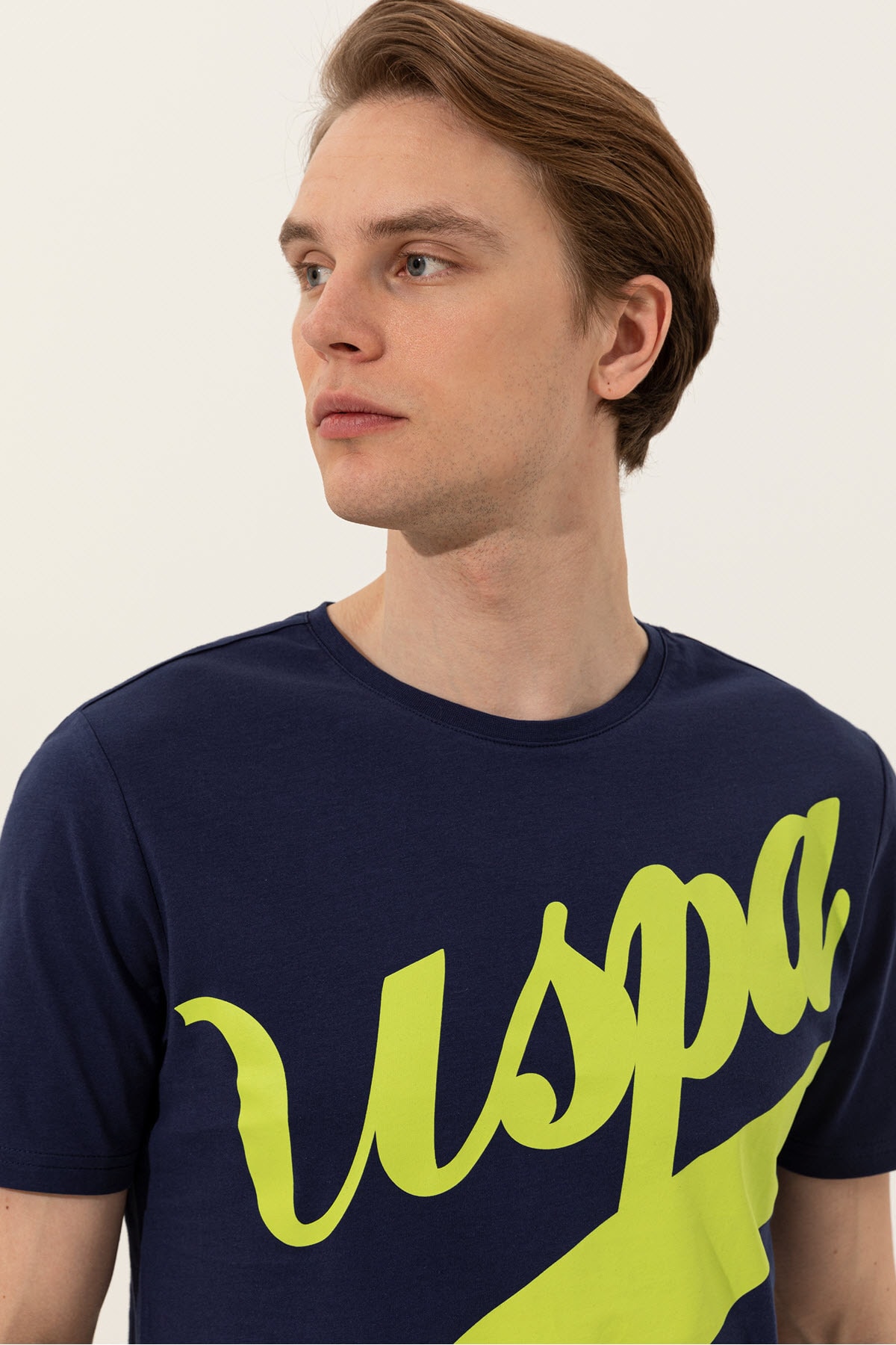 تیشرت مردانه آبی سرمه ای یو اس پولو | G081SZ011.000.1361217 اورجینال - تصویر 2