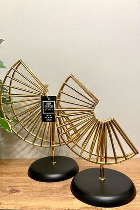 Phaselis Gold Paslanmaz Ikili Dekoratif Ürün Salon Ünite Yanı Sehpa Üstü 30 - 36 Cm PhaselisGLD