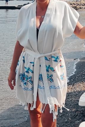 Kadın Plaj Elbisesi Kimono KMNO001