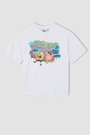 Kız Çocuk SpongeBob Kısa Kollu Tişört Y3692A622HS
