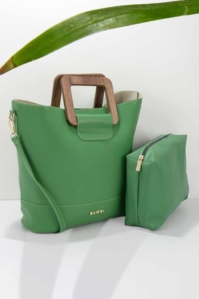 Bambi Yeşil Kadın El &Ccedil;antası C06622001809