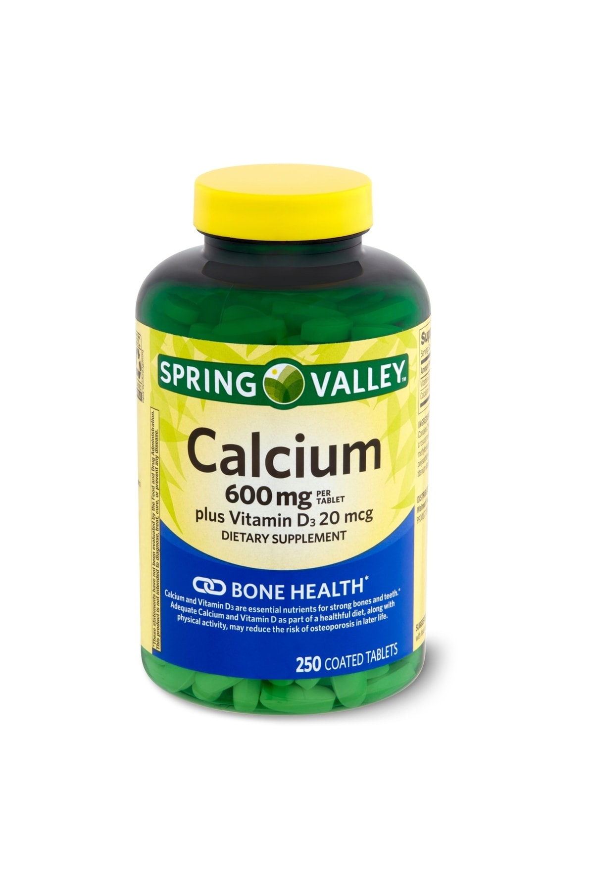 SPRİNGDAY Spring Valley Calcium Plus D3 20 Mcg 600 Mg 250 Tablet