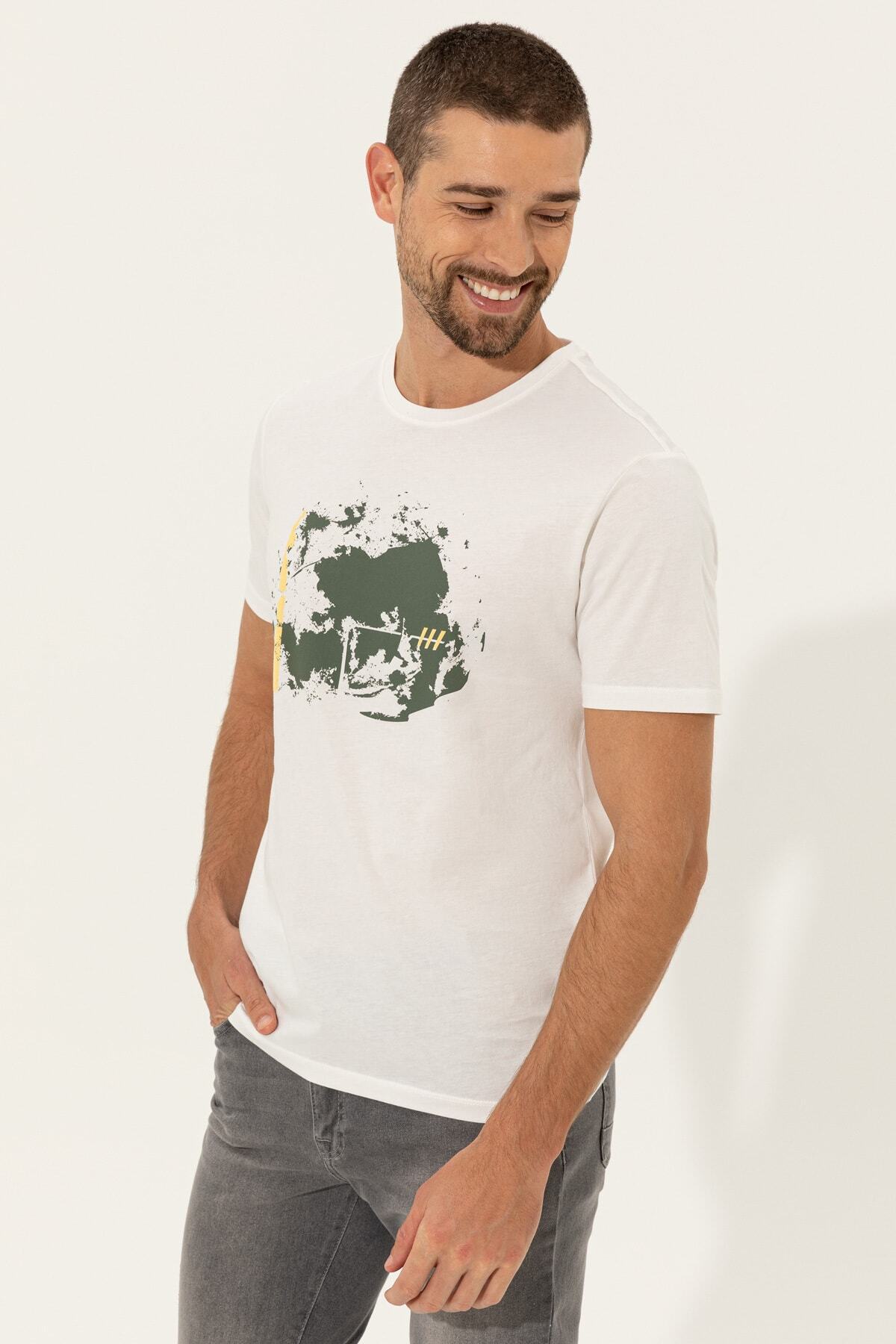 تیشرت مردانه بژ پیرکاردین | G021SZ011.000.1373923.VR019 اورجینال - تصویر 3