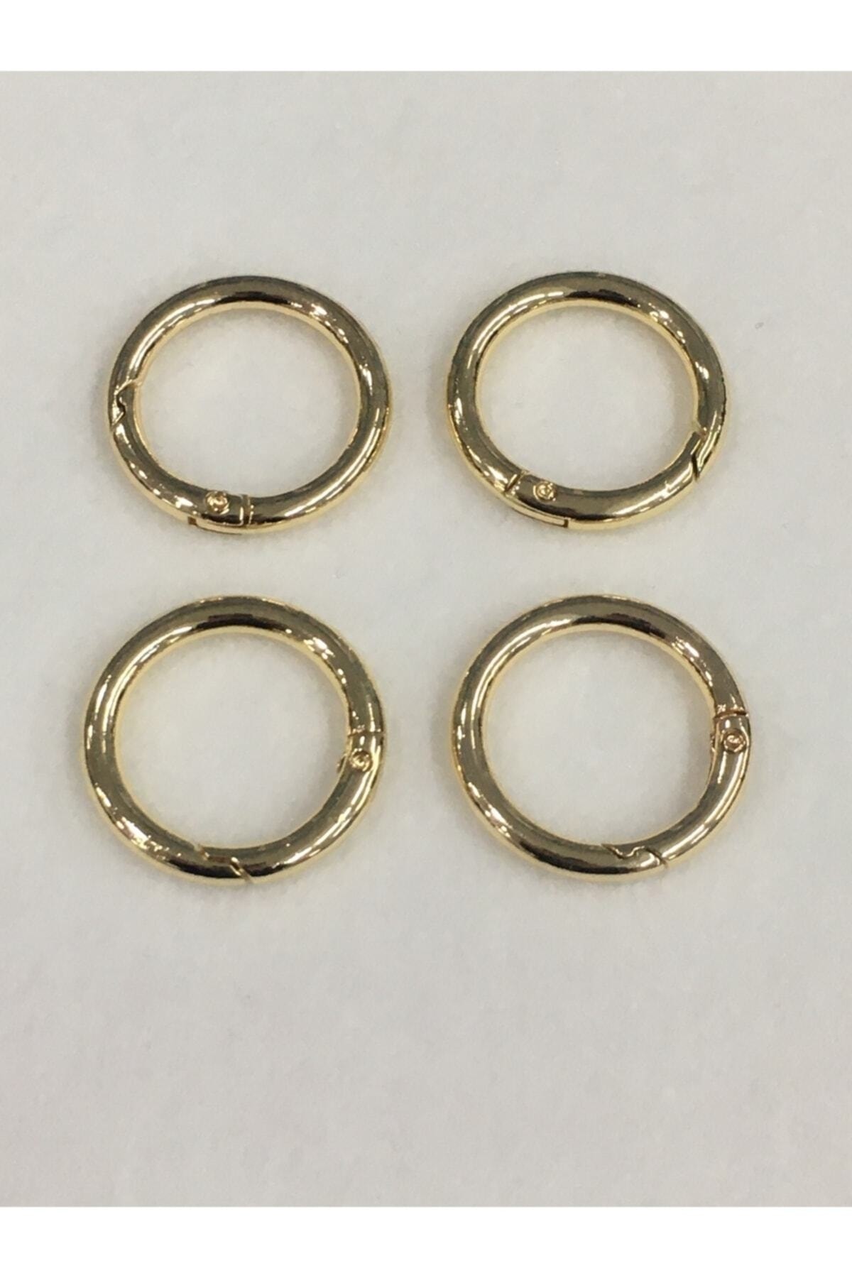 Bag Ring Round Spring Clip 2.5 Cm Set of 4
