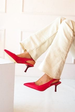 Kadın Topuklu Ayakkabı Deri Sivri Burun Ince Topuklu Stiletto Freya Fuşya TYC00462407638